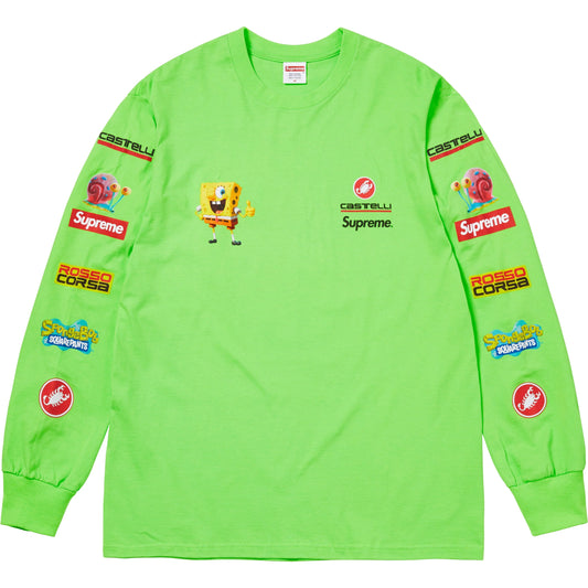 Supreme x SpongeBob SquarePants Castelli Racing L/S Tee "Lime"