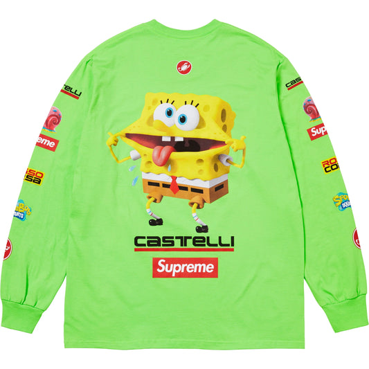 Supreme x SpongeBob SquarePants Castelli Racing L/S Tee "Lime"