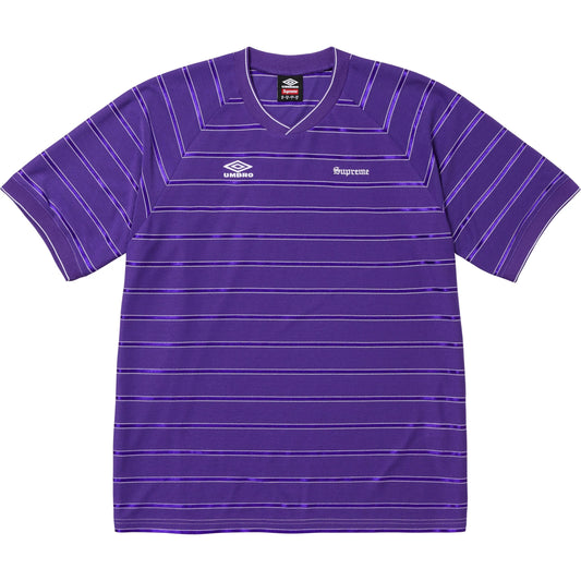 Supreme x Umbro Stripe Soccer Jersey "Purple"
