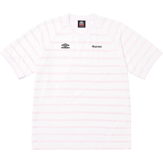 Supreme x Umbro Stripe Soccer Jersey "White"