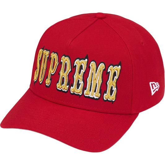 Supreme Gothic Outline Adjustable New Era "Red"