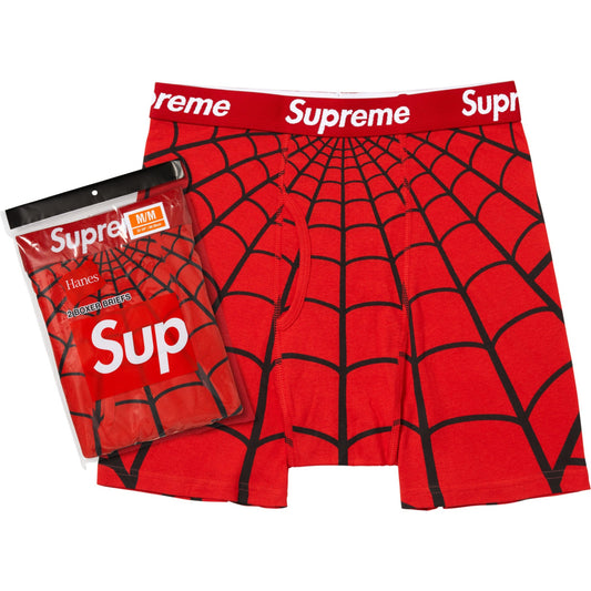 Supreme Hanes Spider-Man Boxer Briefs "Red" (2 Pack)