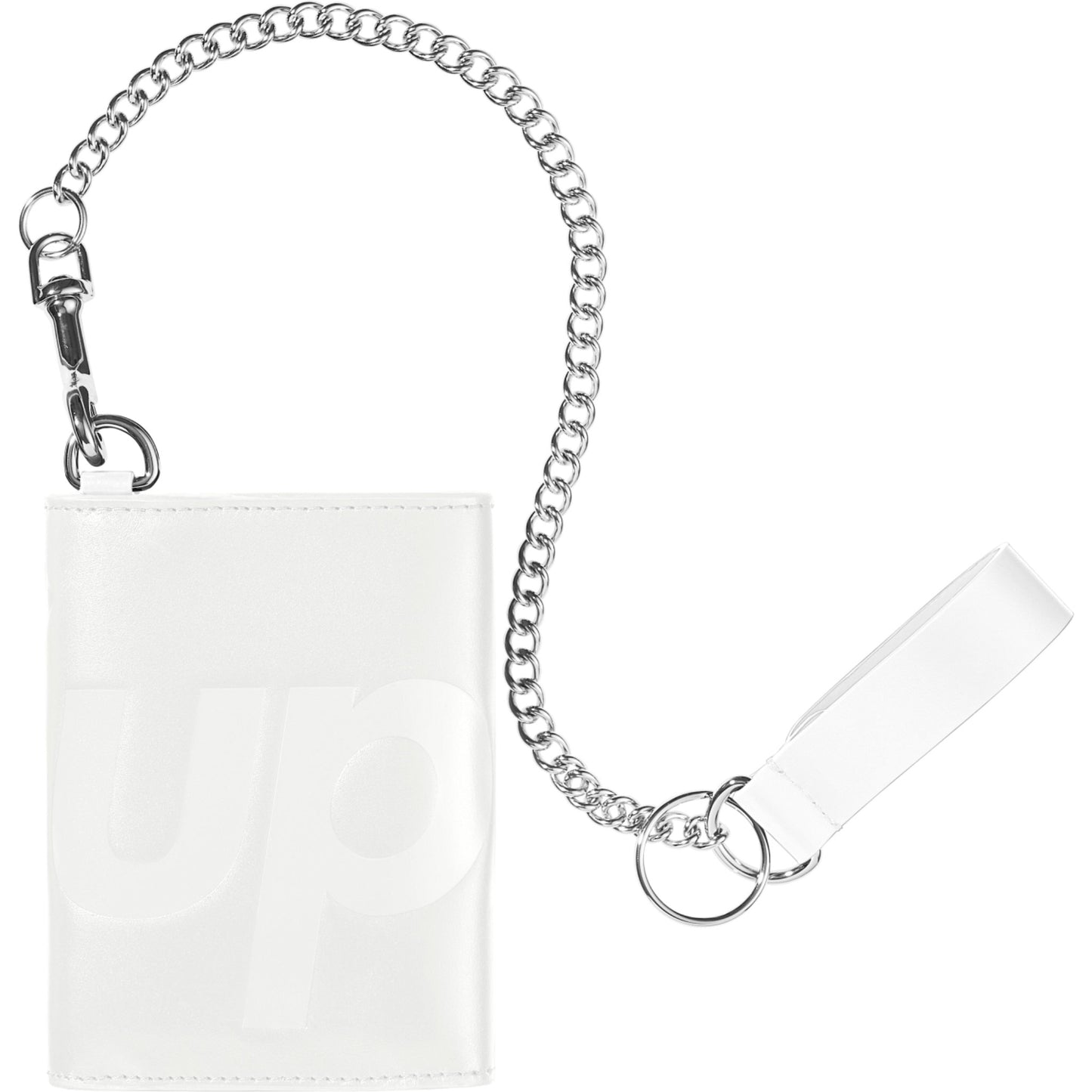 Supreme Leather Chain Wallet "White"