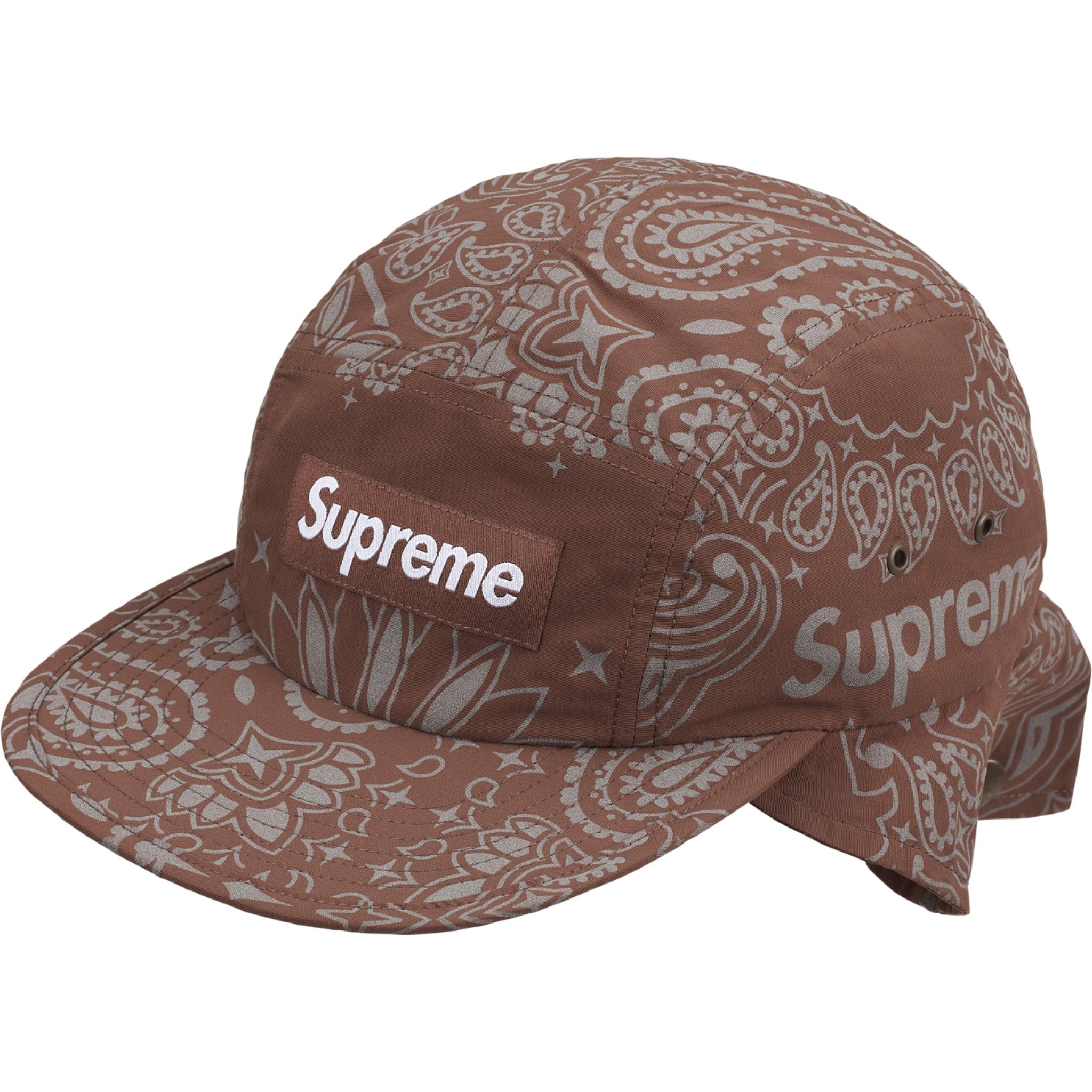 Supreme Reflective Bandana Sunshield Camp Cap 