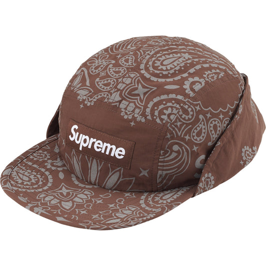 Supreme Reflective Bandana Sunshield Camp Cap "Brown"
