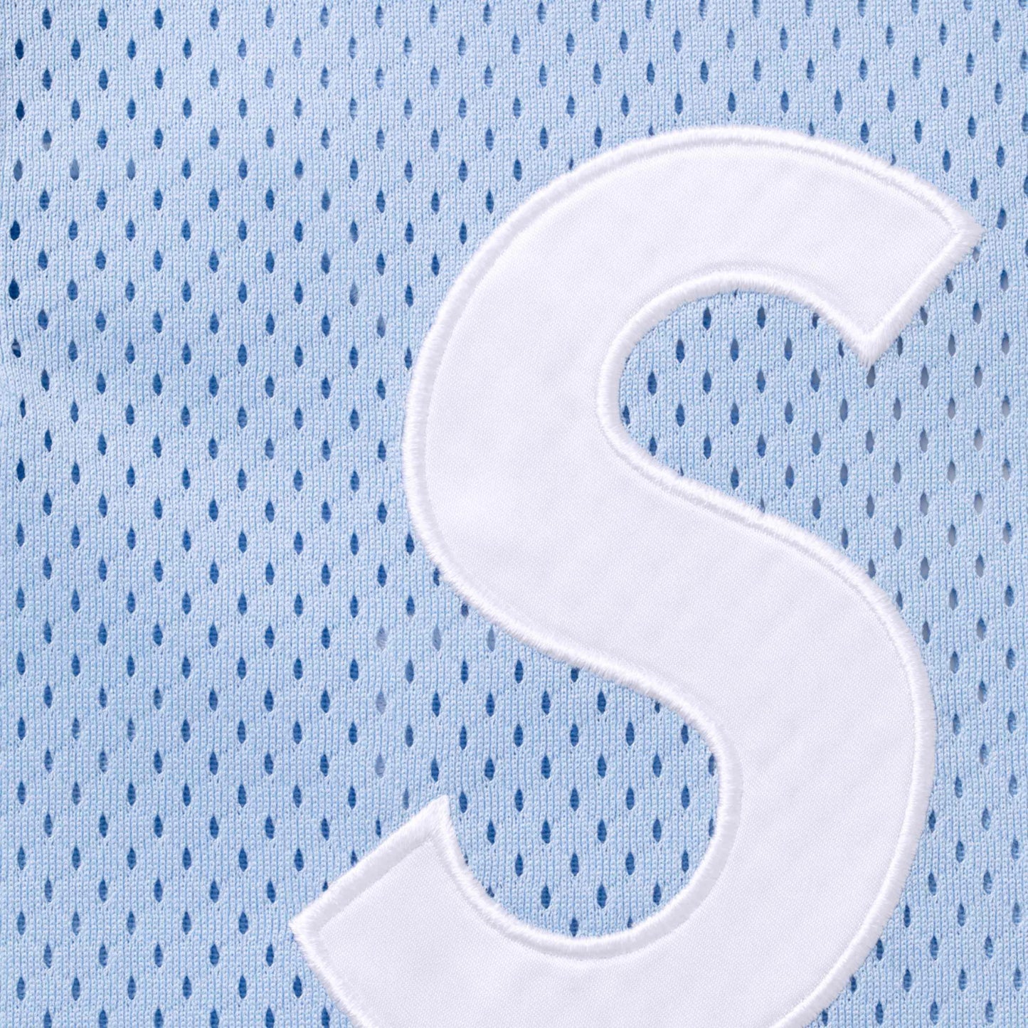 Supreme S Logo Baseball Henley "Light Blue"