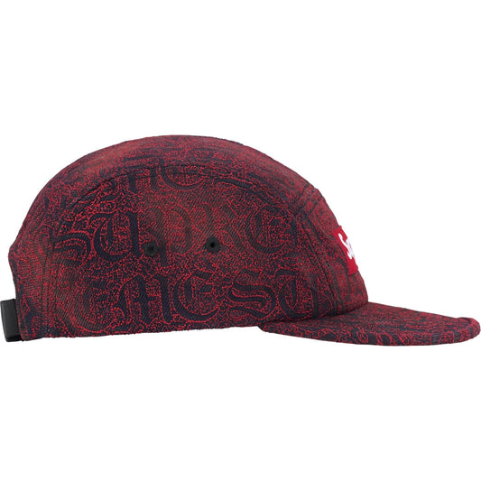 Supreme Stitched Old English Denim Camp Cap "Red"