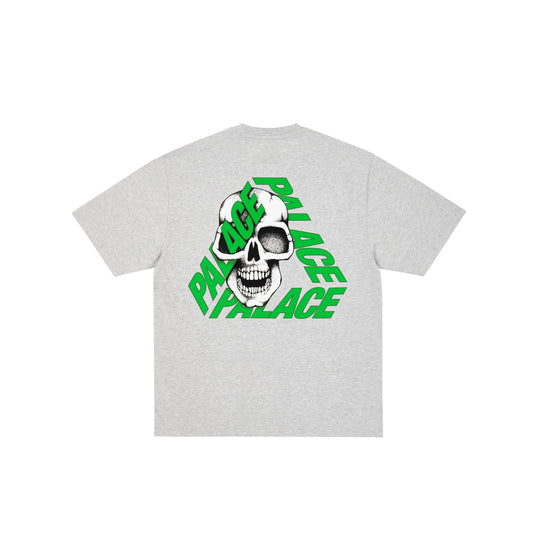 Palace P3 Skull T-Shirt "Grey Marl"