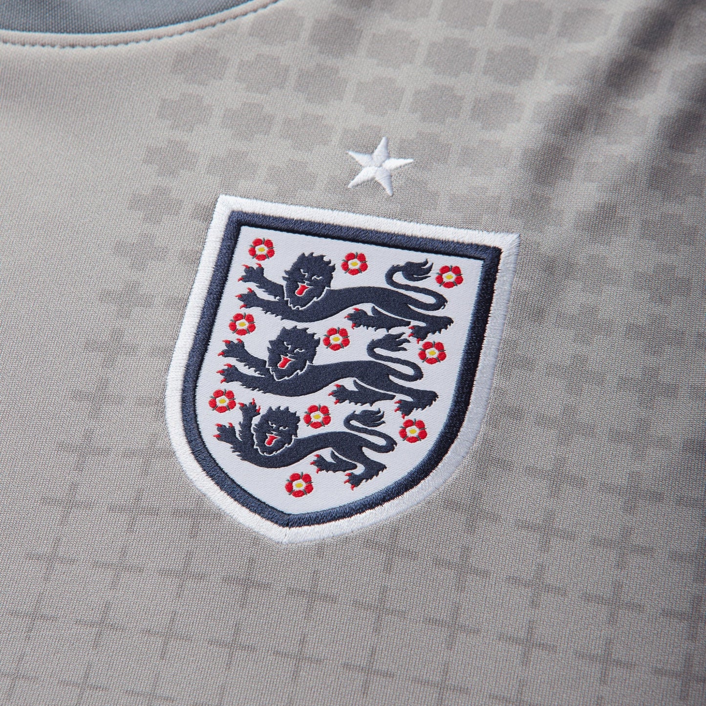 Palace x Nike England Dri-Fit Academy Pro Football Top "Pewter Grey/Bright Crimson"