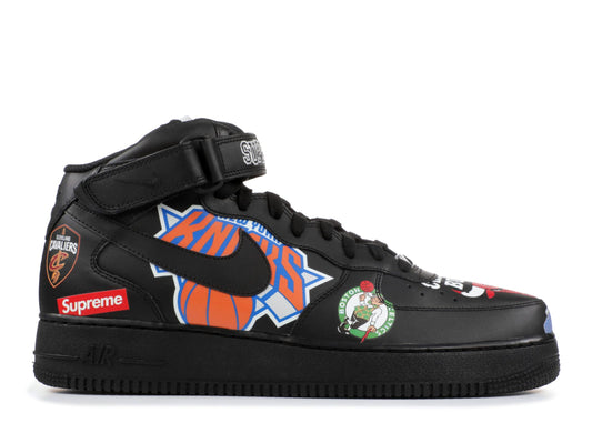 Supreme x NBA x Nike Air Force 1 Mid "Black"