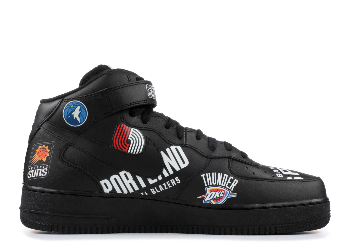 Supreme x NBA x Nike Air Force 1 Mid "Black"