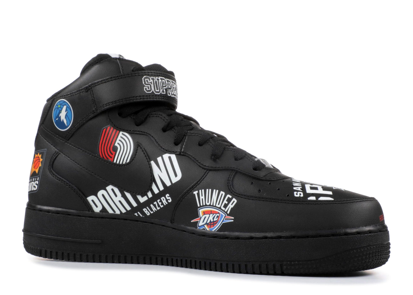Supreme x NBA x Nike Air Force 1 Mid "Black"
