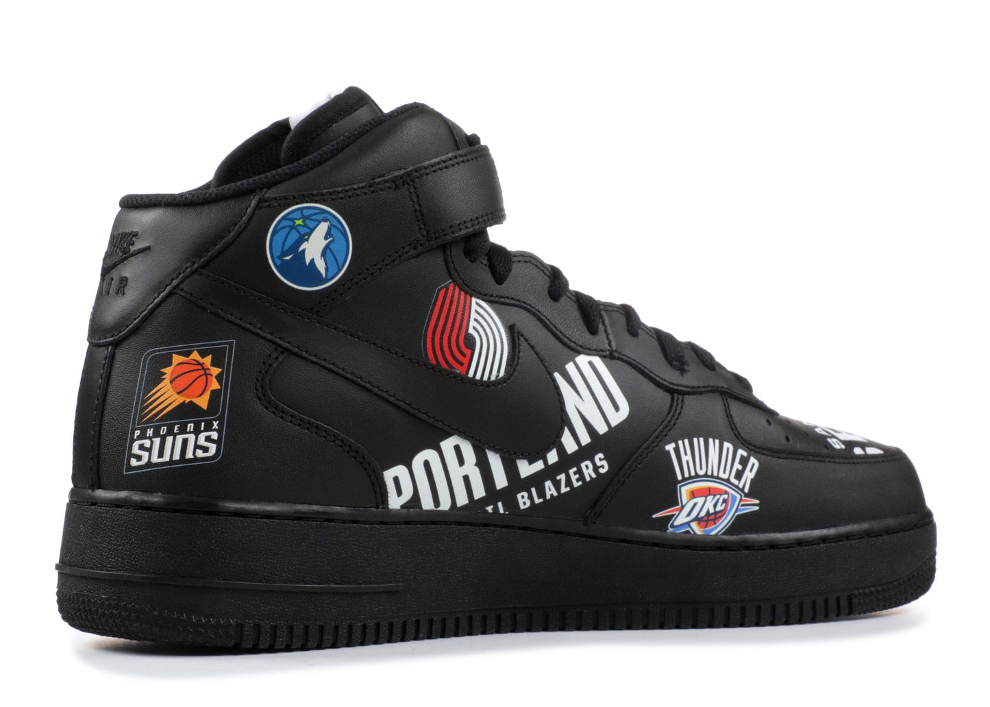 Supreme x NBA x Nike Air Force 1 Mid "Black"