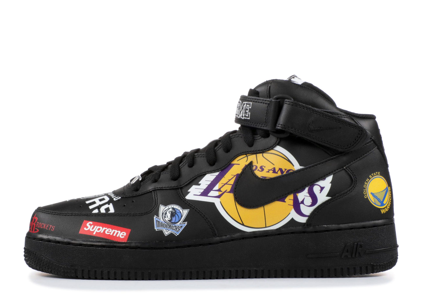 Supreme x NBA x Nike Air Force 1 Mid "Black"