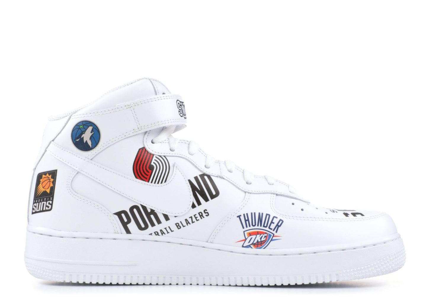 Supreme x NBA x Nike Air Force 1 Mid "White"