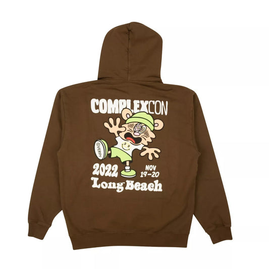 Verdy x ComplexCon Chest Logo Graphic Hoodie "Brown"