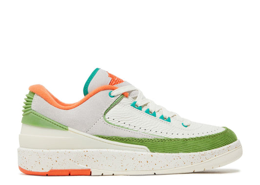 Titan x Air Jordan 2 Retro Low WMNS "Sail/Safety Orange/Chlorophyll"