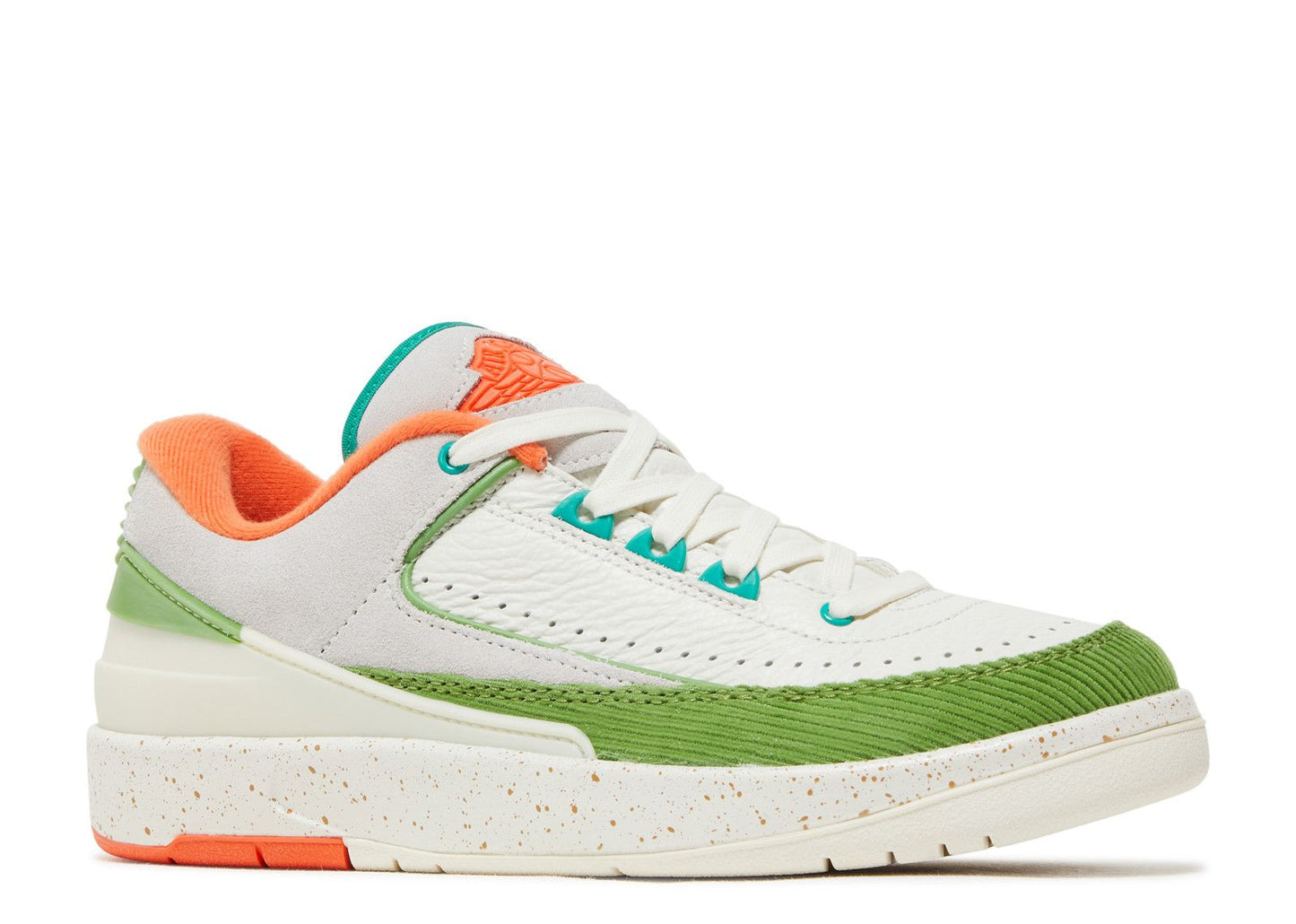 Titan x Air Jordan 2 Retro Low WMNS "Sail/Safety Orange/Chlorophyll"