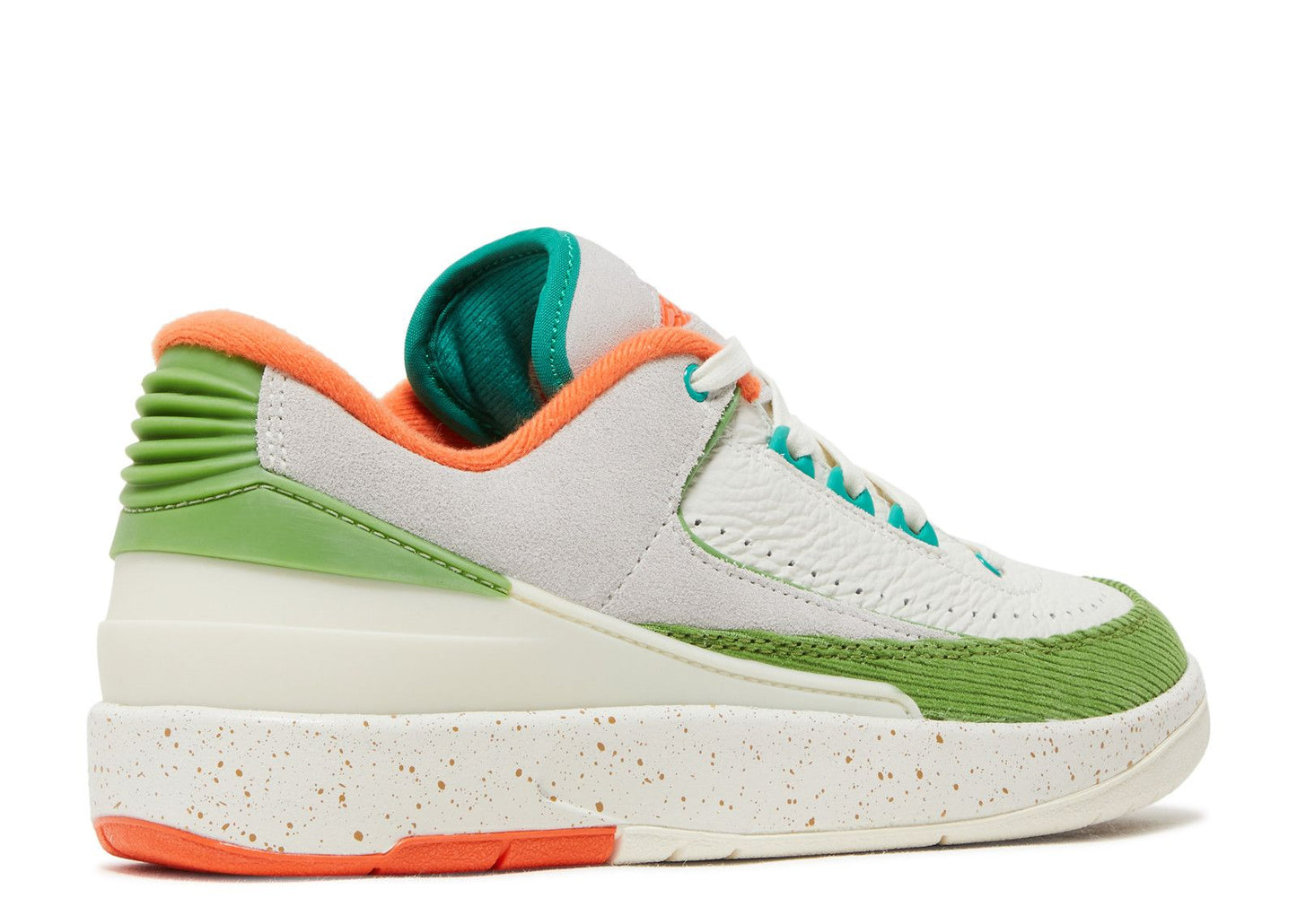 Titan x Air Jordan 2 Retro Low WMNS "Sail/Safety Orange/Chlorophyll"