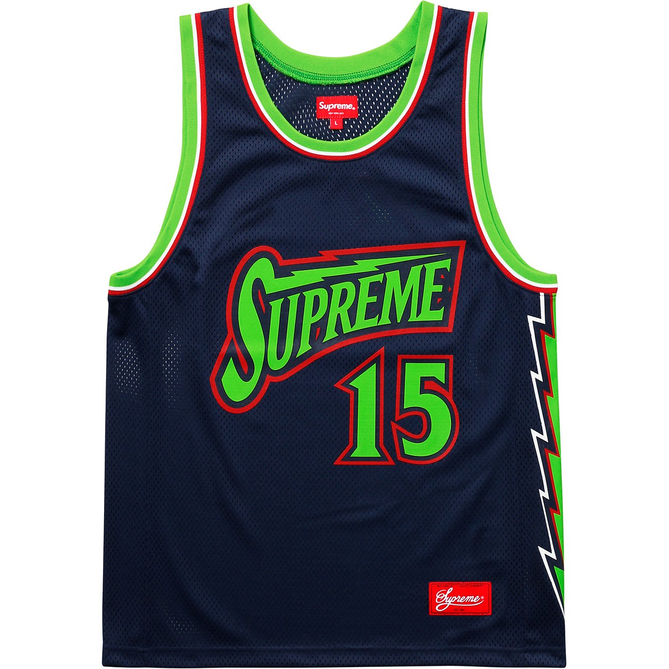 Supreme Bolt Basketball Jersey "Navy"