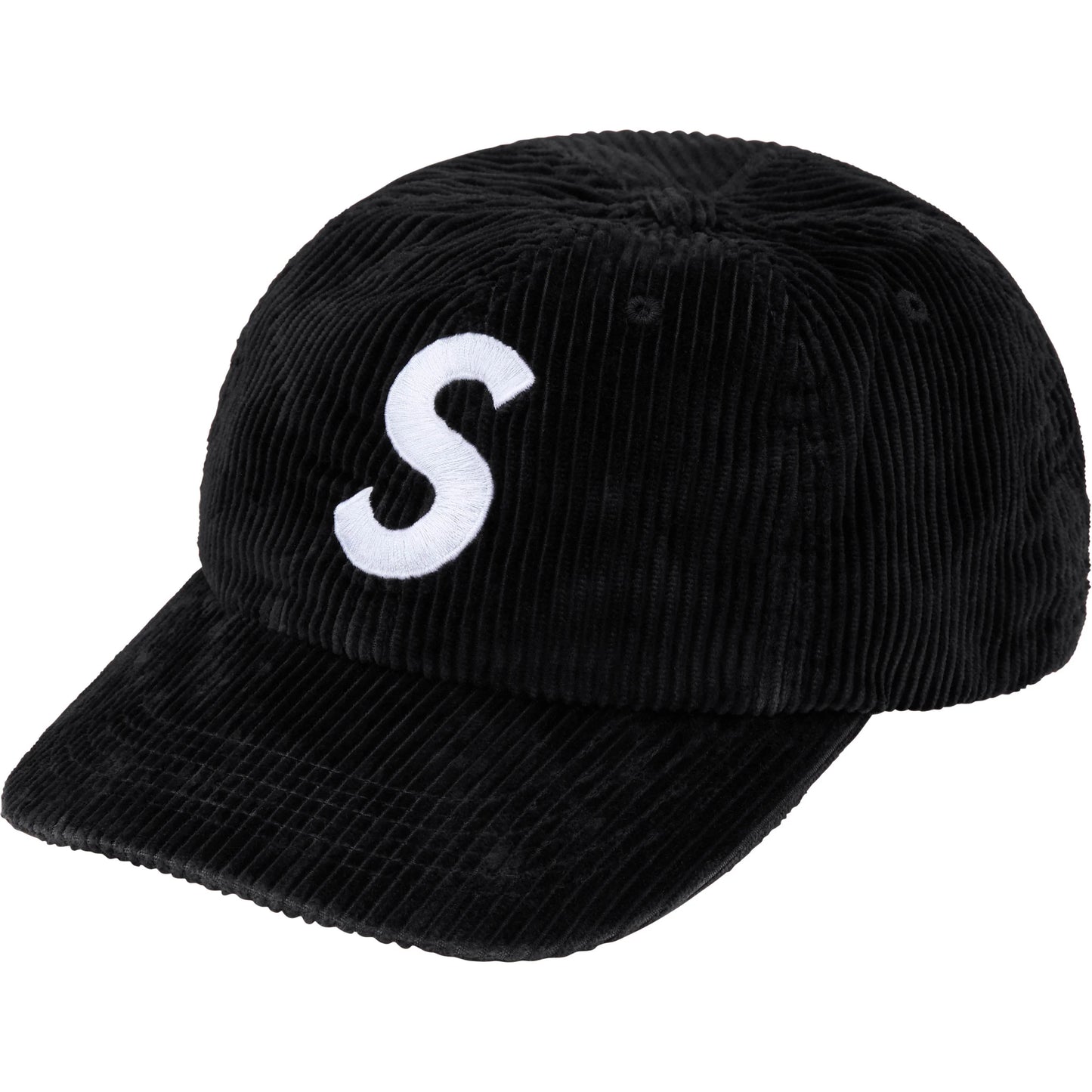 Supreme Corduroy S Logo 6-Panel "Black"