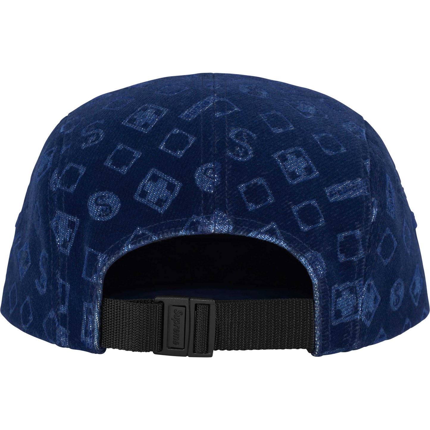 Supreme Flocked Denim Camp Cap "Blue"