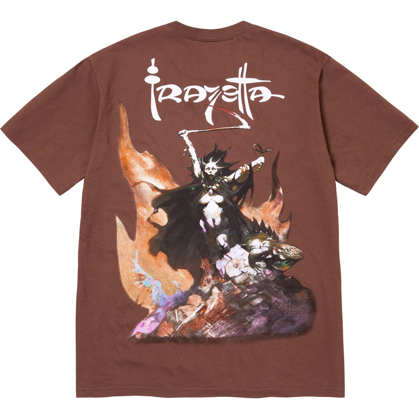 Supreme Frank Frazetta Woman With Scythe Tee "Brown"