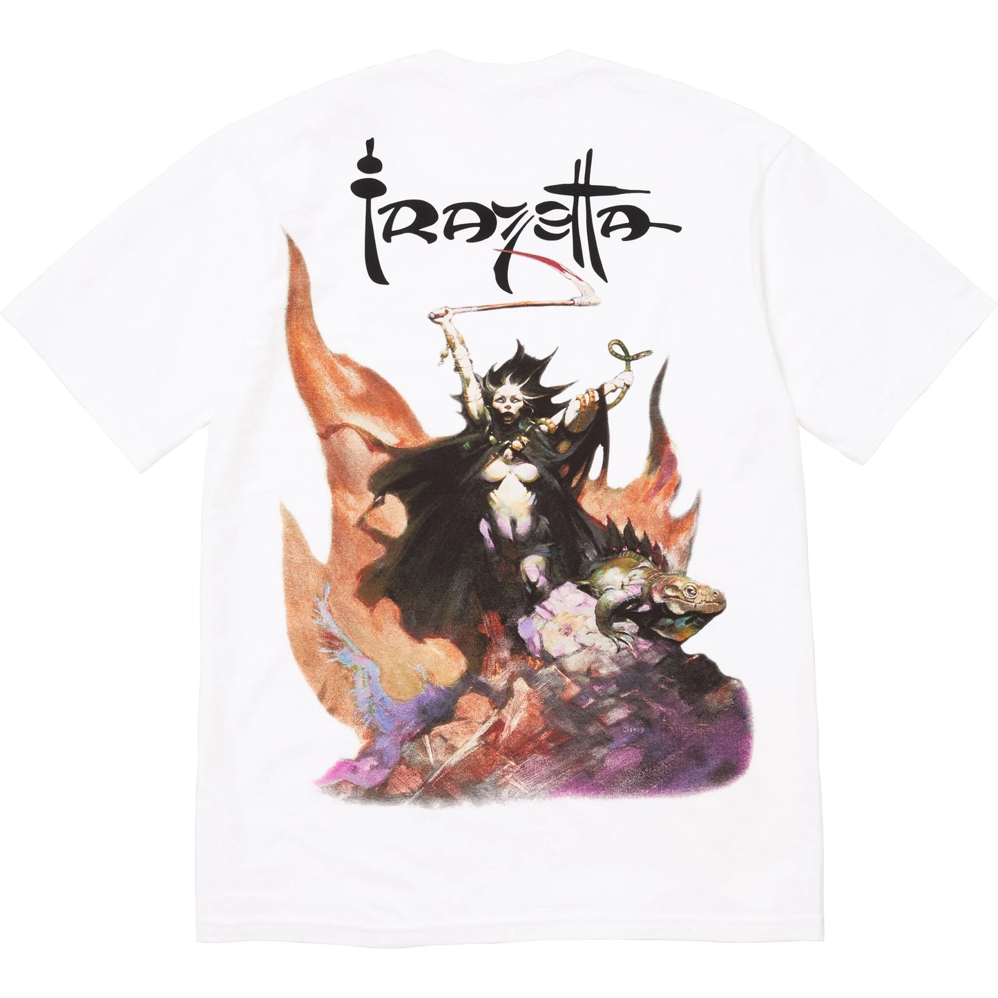 Supreme Frank Frazetta Woman With Scythe Tee "White"