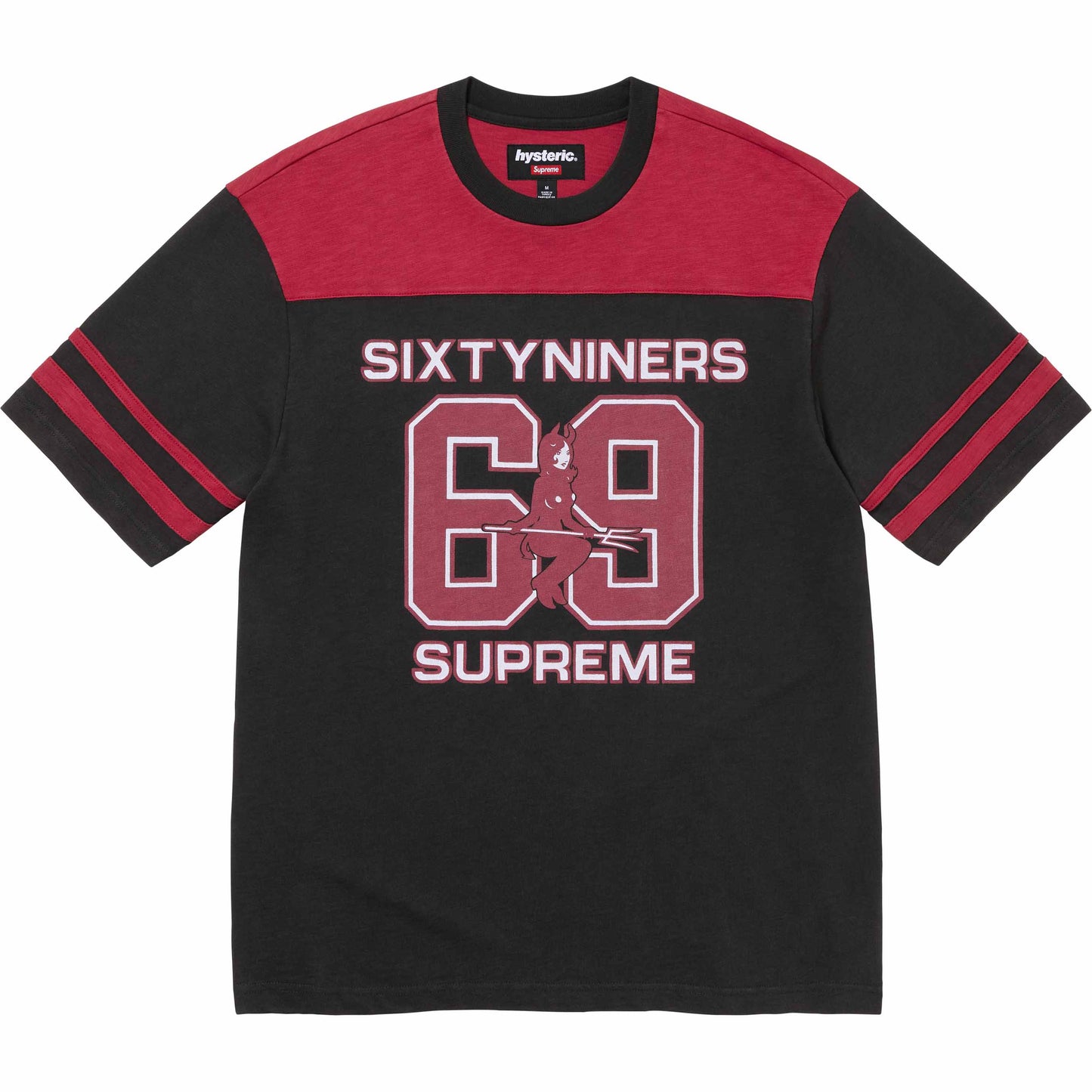 Supreme x HYSTERIC GLAMOUR 69 Football Top "Black"