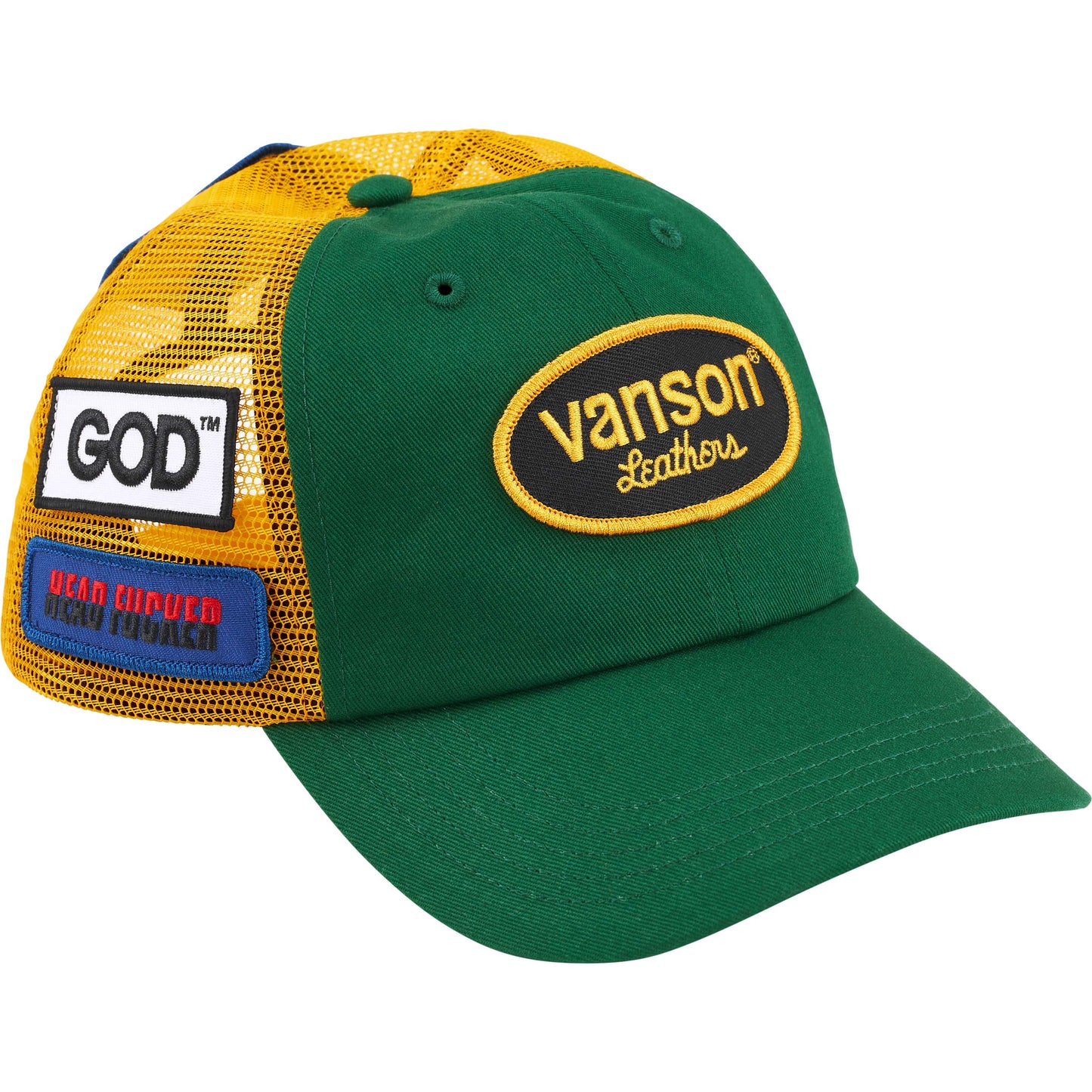 Supreme x HYSTERIC GLAMOUR Vanson Leathers Mesh Back 6-Panel "Green"