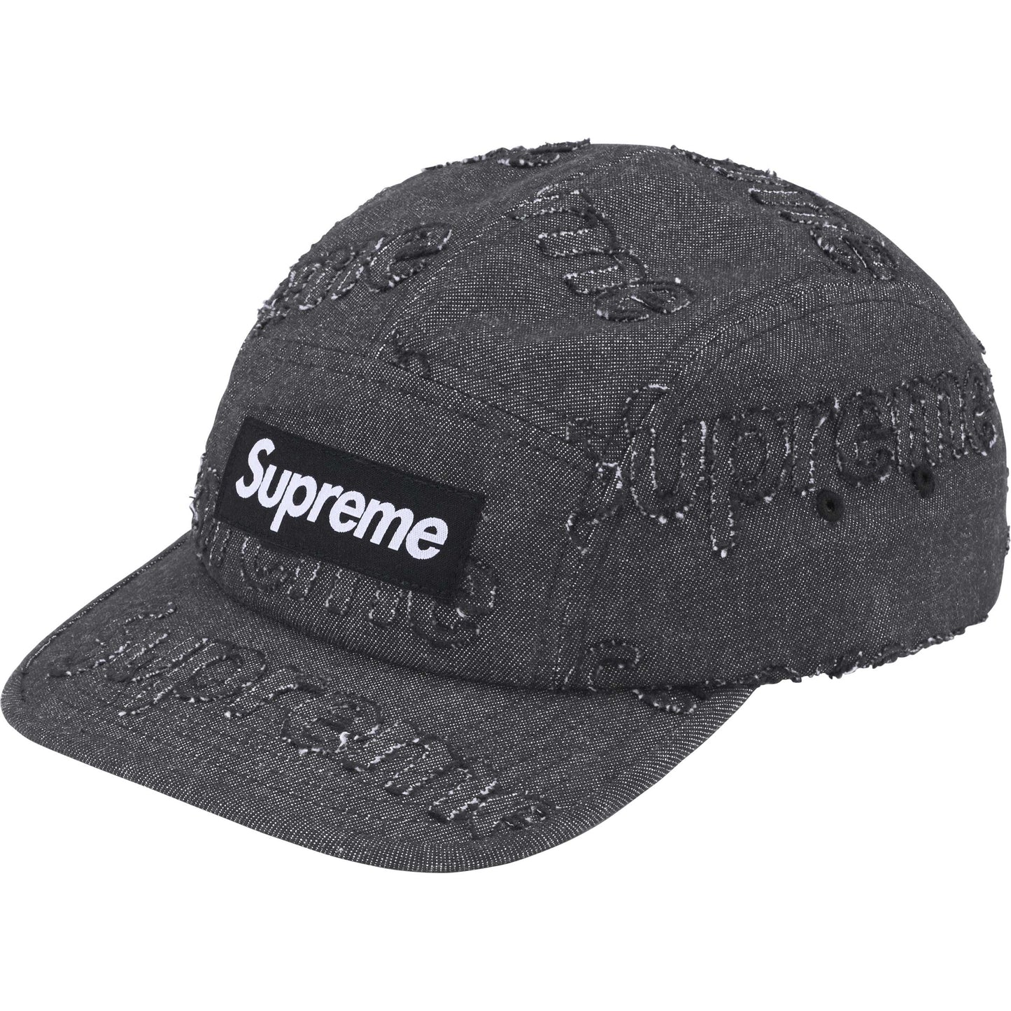 Supreme Lasered Denim Camp Cap "Black"