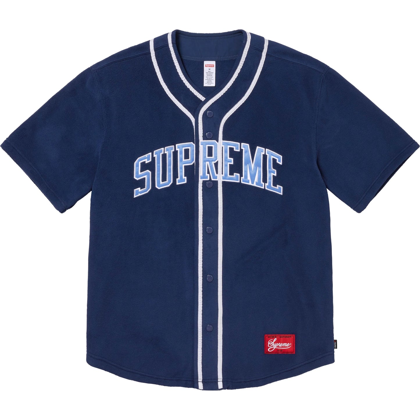 Supreme Polartec Baseball Jersey "Navy"