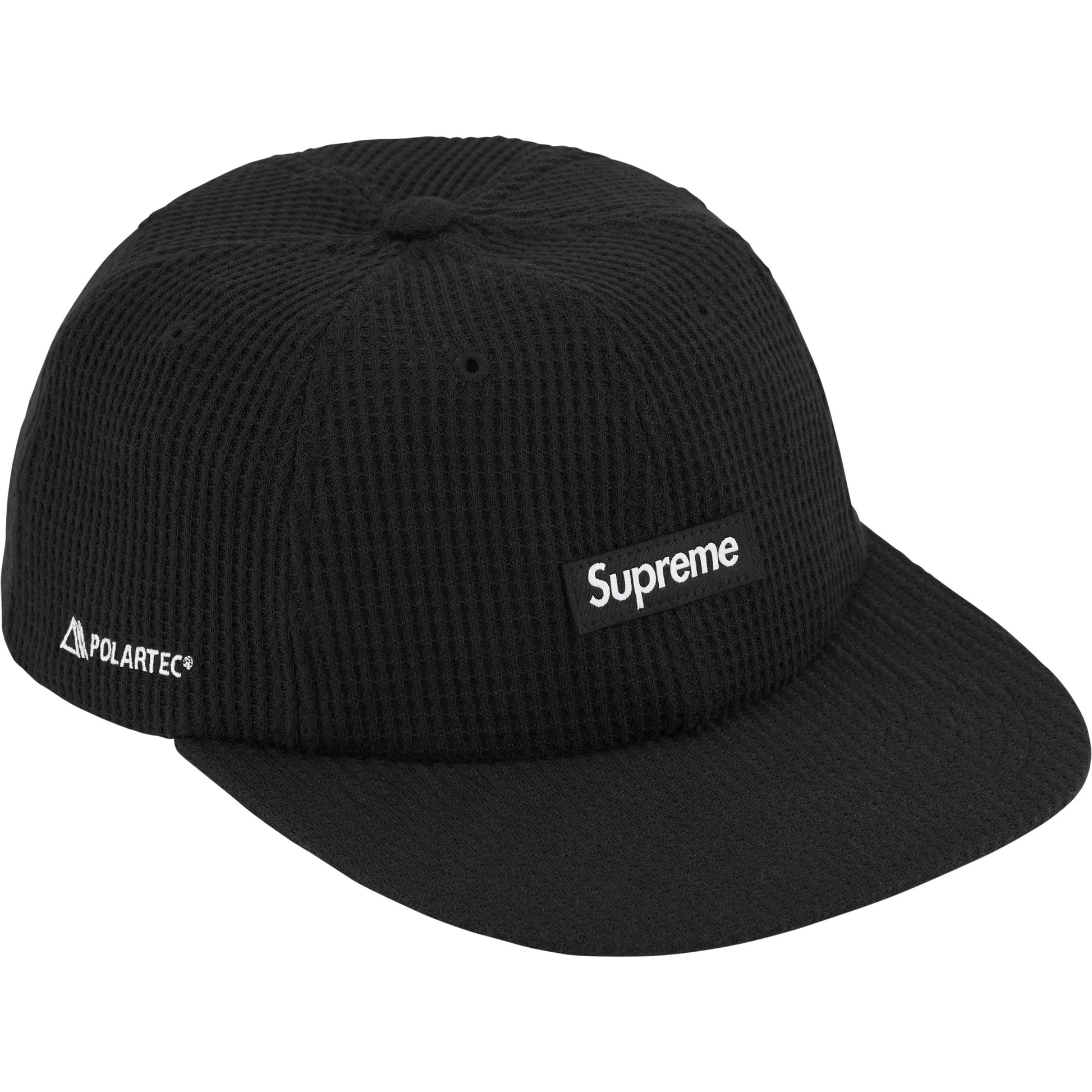 Supreme Polartec Waffle Small Box 6 Panel Black SneakersClinic