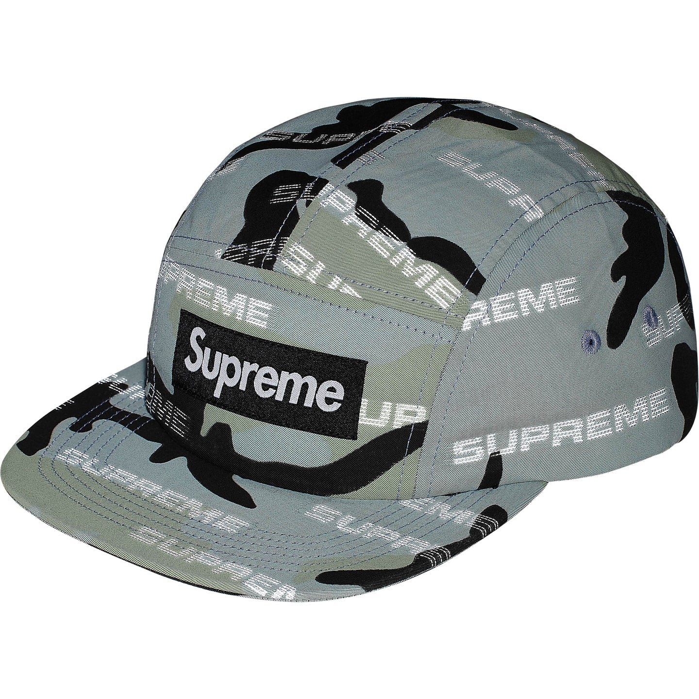 Supreme Reflective Jacquard Camp Cap "Arctic Woodland Camo"