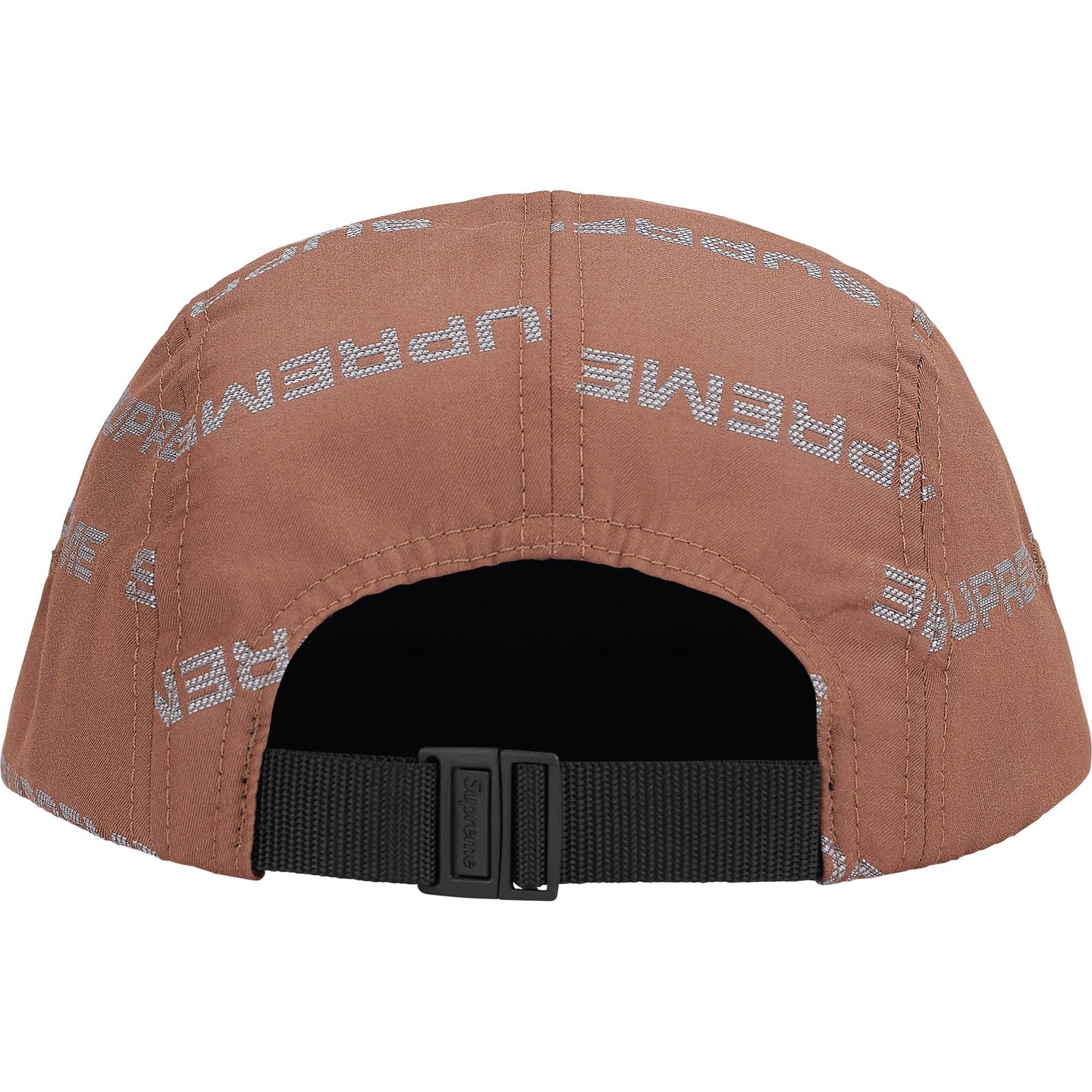 Supreme Reflective Jacquard Camp Cap "Brown"