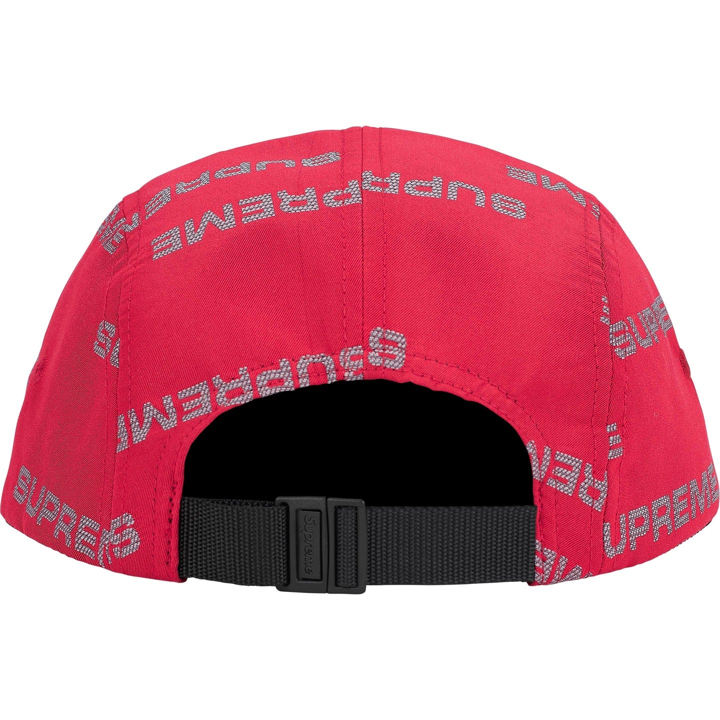 Supreme Reflective Jacquard Camp Cap "Red"