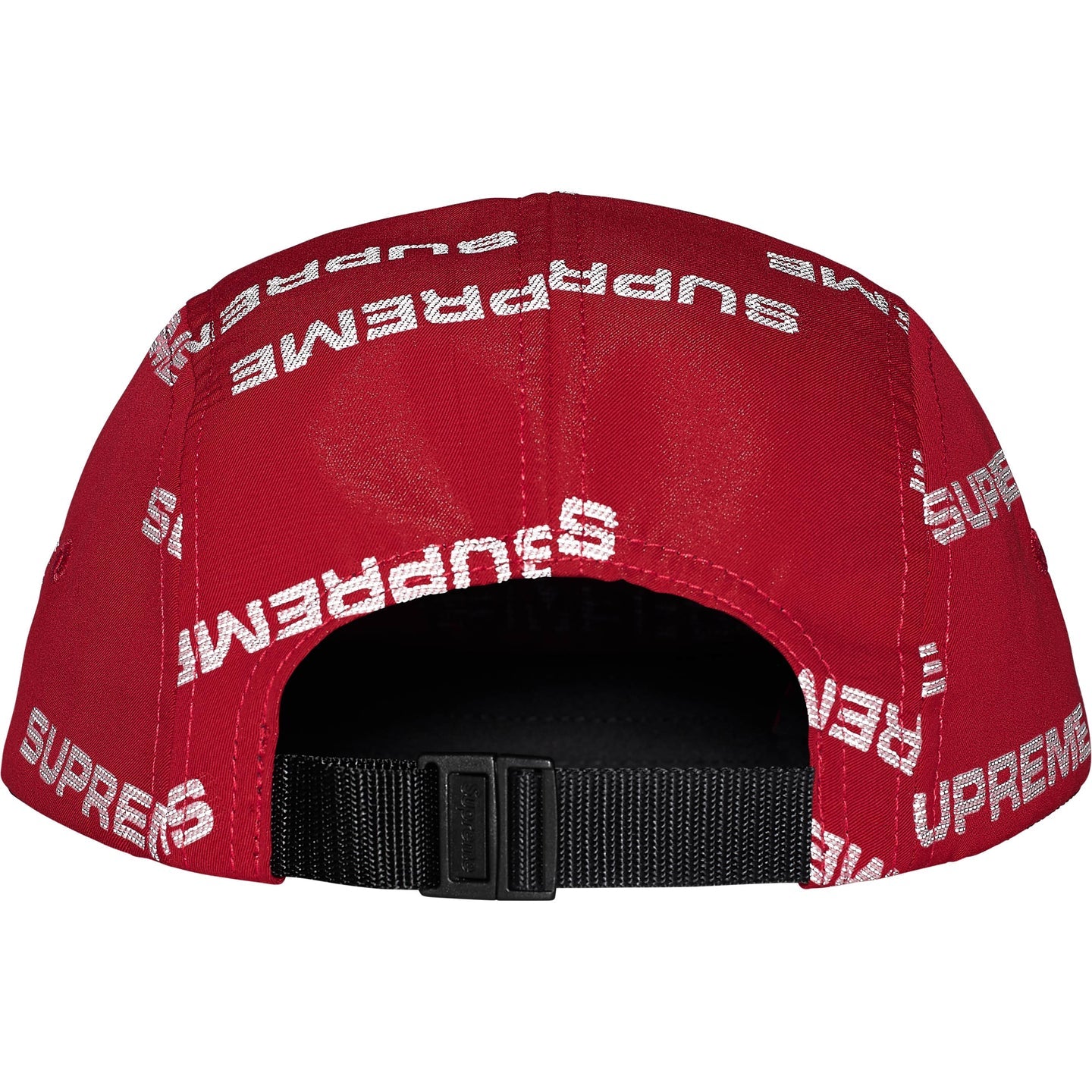 Supreme Reflective Jacquard Camp Cap "Red"