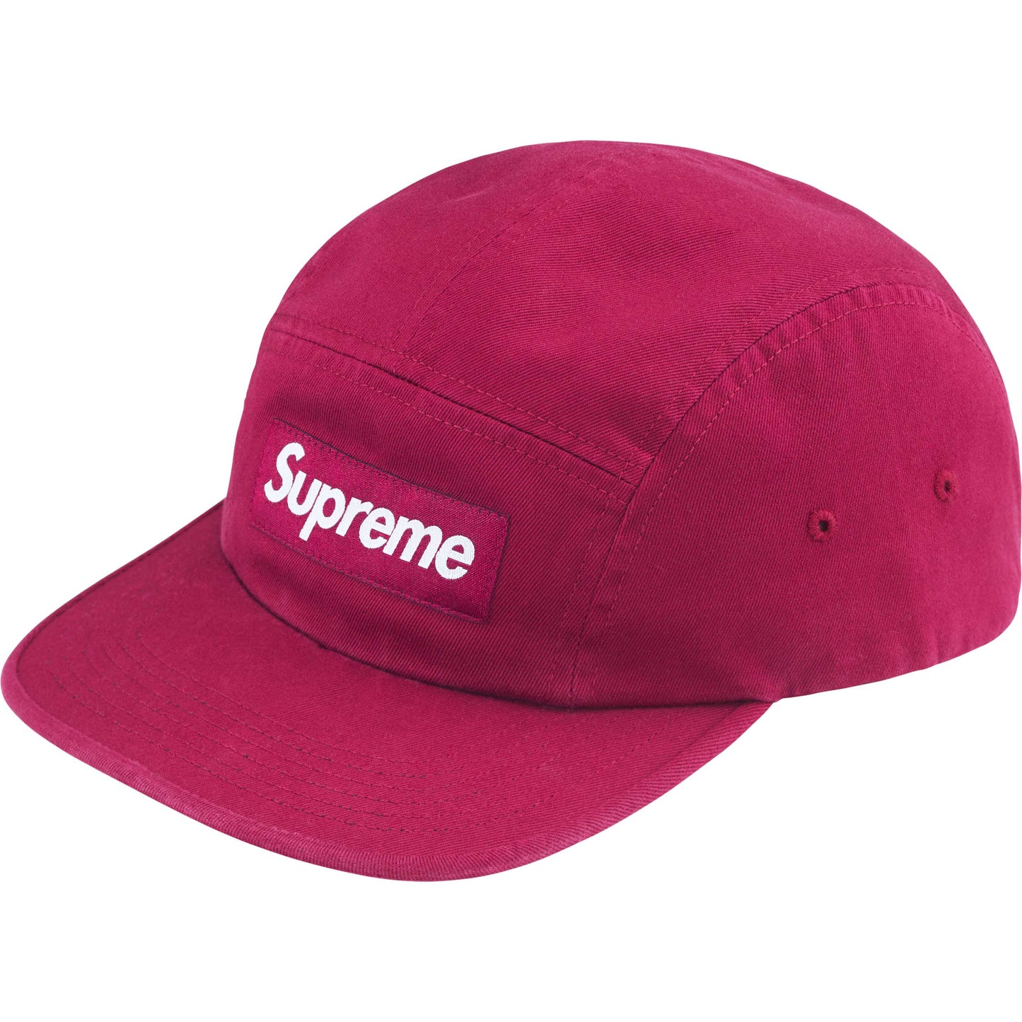 Supreme Washed Chino Twill Camp Cap "Cranberry"