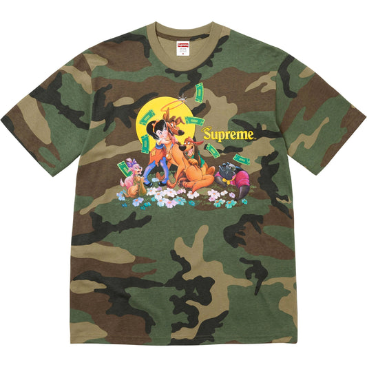 Supreme All Dogs Go To Heaven Tee "Woodland Camo"