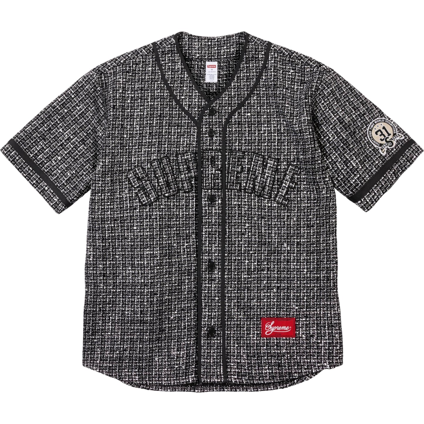 Supreme Boucle Baseball Jersey "Black"