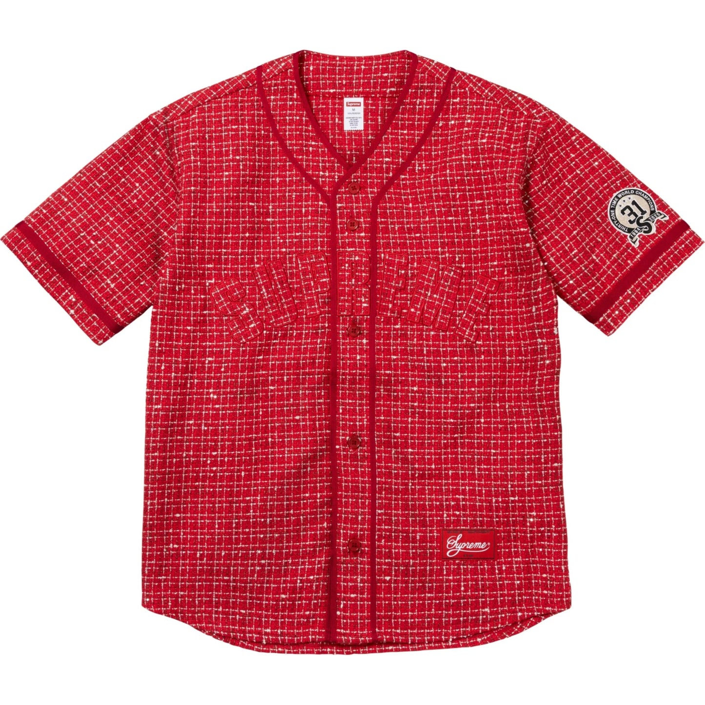 Supreme Boucle Baseball Jersey "Red"