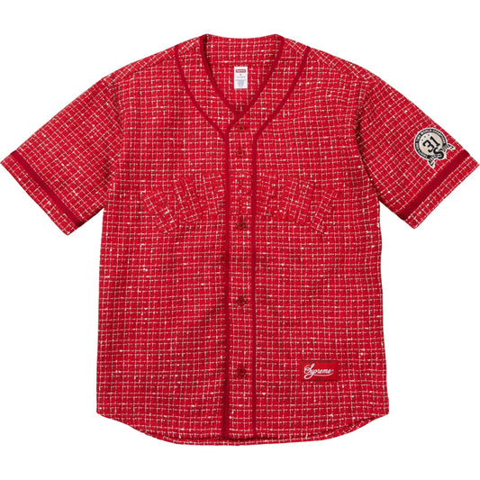 Supreme Boucle Baseball Jersey "Red"