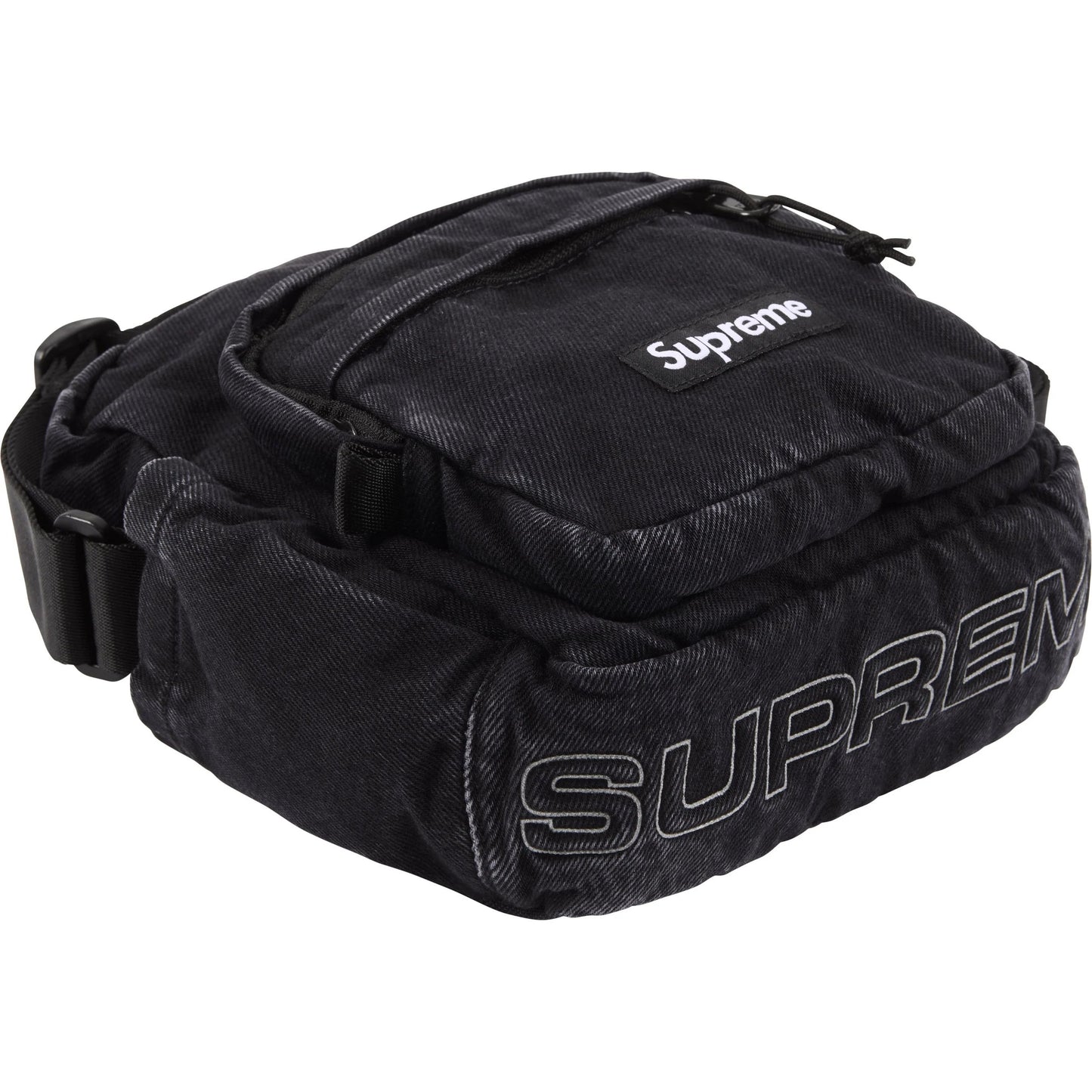 Supreme Denim Shoulder Bag "Black"