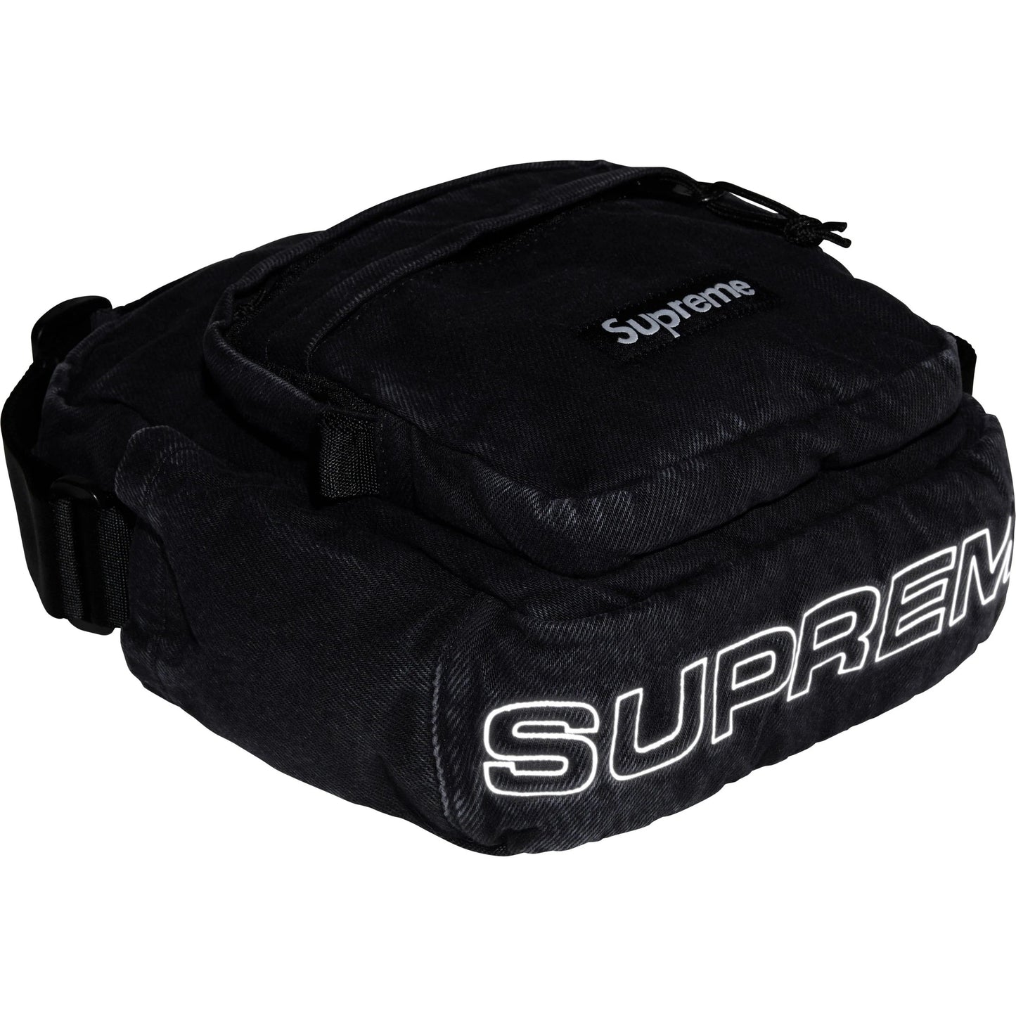 Supreme Denim Shoulder Bag "Black"
