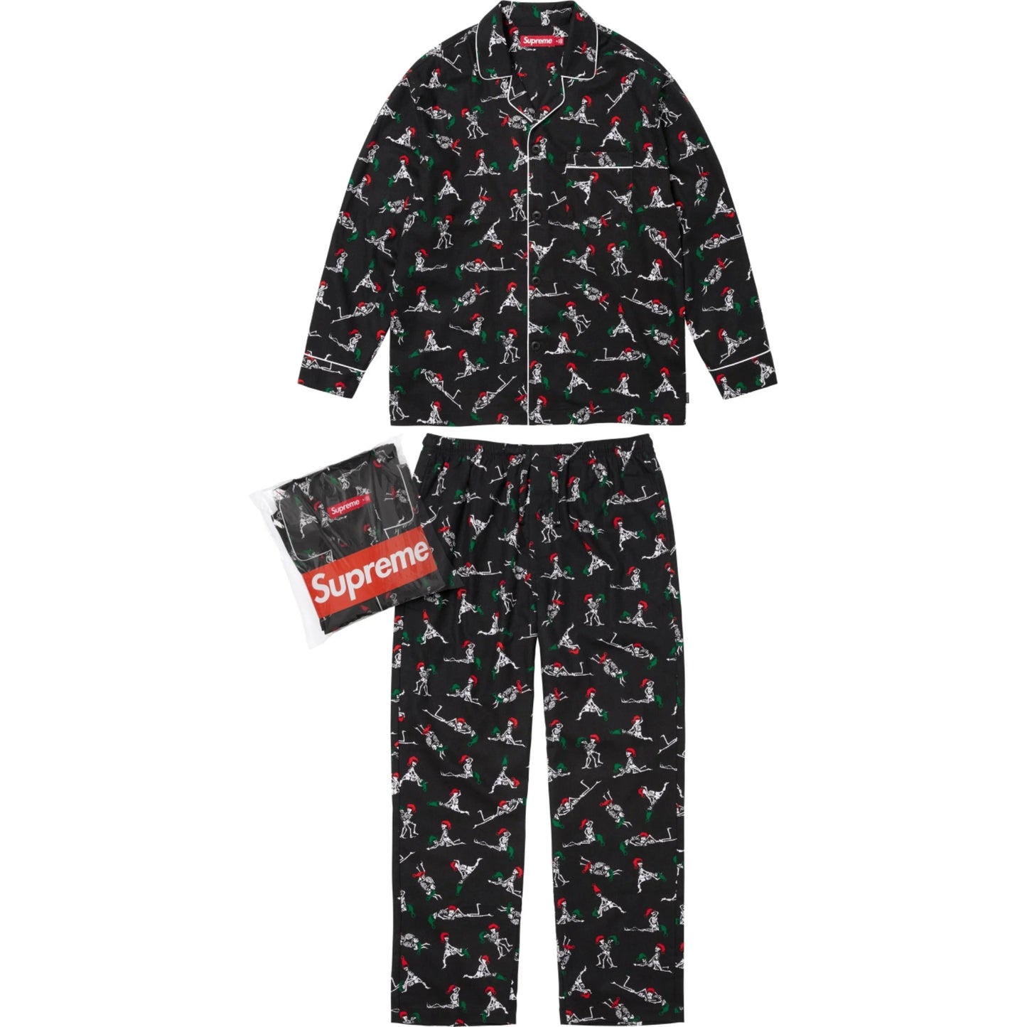 Supreme Holiday Pajama Set "Black"