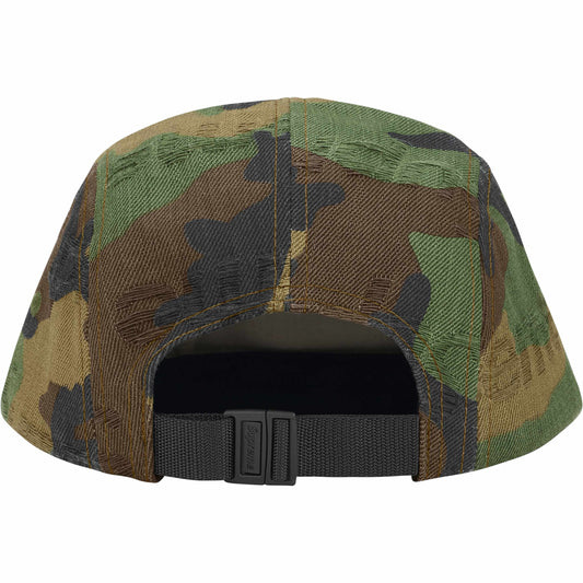 Supreme Jacquard Logos Denim Camp Cap "Woodland Camo"