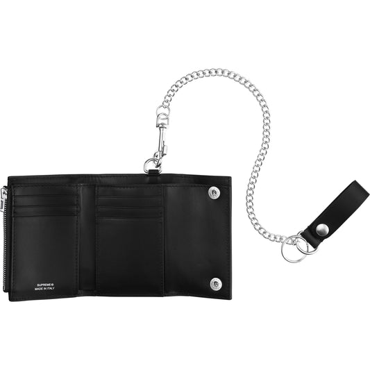 Supreme Leather Chain Wallet "Black"