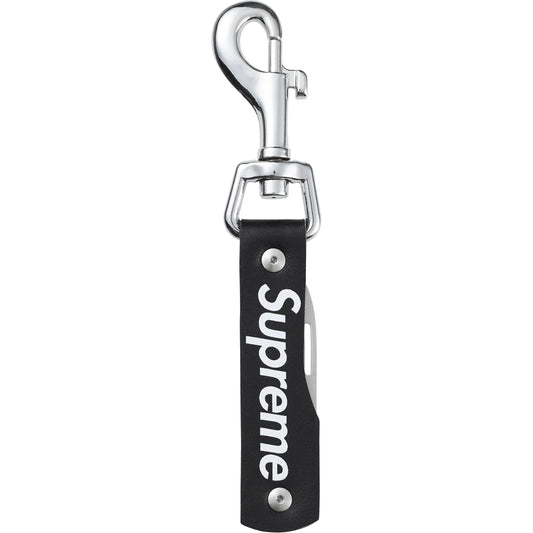 Supreme Leather Clip Knife "Black"