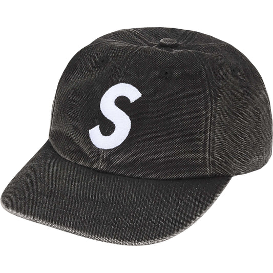 Supreme Pigment Coated Canvas S Logo 6-Panel "Black"