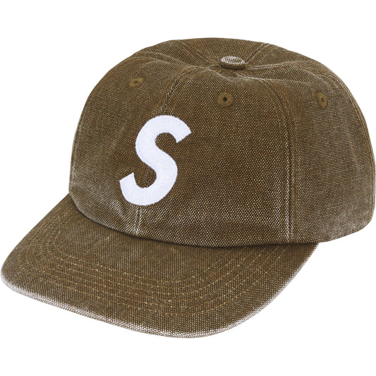 Supreme Pigment Coated Canvas S Logo 6-Panel "Olive"